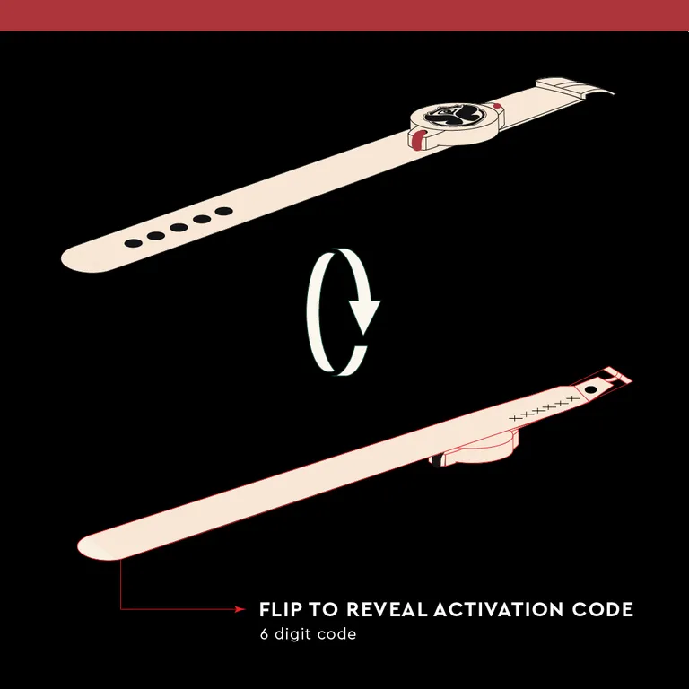 Turn Bracelet around for your Security Code